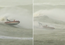 Video: ingresaron al mar en medio de la ciclogénesis, los rescataron y fueron denunciados