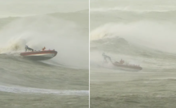 Video: ingresaron al mar en medio de la ciclogénesis, los rescataron y fueron denunciados