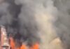 Se incendió un histórico hotel en Bariloche
