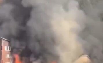 Se incendió un histórico hotel en Bariloche