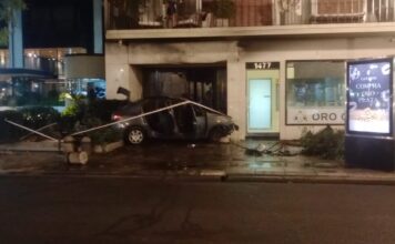 Choque e incendio en Recoleta