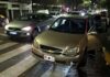 Un vehículo chocó contra autos estacionados en Caballito