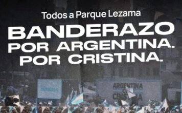 La militancia hará un banderazo en Parque Lezama reclamando libertad para Cristina Kirchner