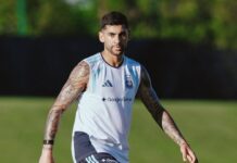 Buenas noticias para Scaloni: el “Cuti» Romero se entrenó a la par del grupo