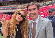 Marcelo Benedetto se cruzó a Shakira y abandonó la transmisión en pleno vivo para pedirle una foto