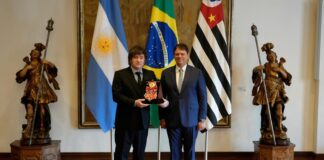 Javier Milei en Brasil: reunión con el gobernador de San Pablo y respaldo a Flávio Bolsonaro
