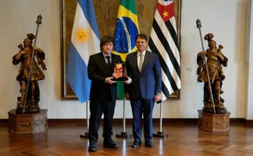Javier Milei en Brasil: reunión con el gobernador de San Pablo y respaldo a Flávio Bolsonaro
