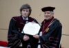 Javier Milei fue distinguido con un Doctor Honoris Causa por una universidad de Perú