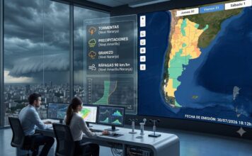 Alertas Meteorológicas en Argentina: Tormentas Severas y Vientos Fuertes Afectan a Varias Provincias