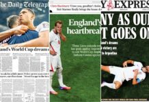 La reacción de los diarios de Inglaterra tras la derrota ante Argentina