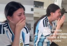 Mónica Ayos grabó a su hija mientras veía a la selección y se viralizó por sus frases: “¡Quebranten ese muro!»