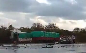 Tragedia en la autopista: dos muertos tras choque entre auto y camión