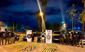 Bloquearon el paso de una caravana de traficantes y decomisaron casi 200 kilos de cocaína