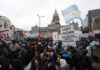 Organizaciones Sociales Protestan en el Congreso Contra la Ley de Propiedad Privada