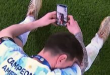 El emotivo festejo de Messi tras la Copa América 2021 que se volvió viral