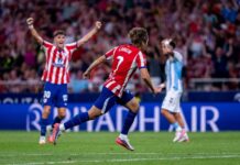 Atlético de Madrid inicia la Liga con un sólido triunfo ante Málaga
