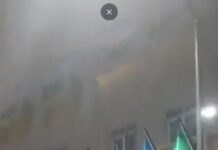Incidentes en las cercanías del Congreso: Manifestantes prenden fuego a bandera de EE.UU.