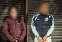 Detienen a pareja con un kilo de cocaína en control policial