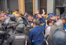 Tensión y violencia en la llegada de hinchas de Boca al Gigante de Arroyito