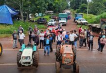 Yerbateros de Misiones Realizan Protesta Durante Visita de Javier Milei