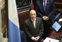 Abdala asume como presidente interino en medio de la ausencia de Milei y Villaruel