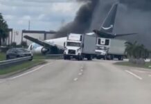 Accidente aéreo en Miami: avión de carga de Amazon se despista y causa caos en el aeropuerto