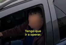 Insólita justificación de un conductor sancionado por usar el celular y circular por la banquina