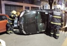 Accidente en Belgrano: Un herido tras choque y vuelco de vehículo