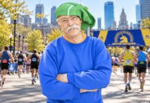 El corredor de 76 años que desafía al tiempo con sus shorts de secundaria