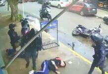 Impactante persecución termina con dos motochorros heridos y detenidos en Ramos Mejía